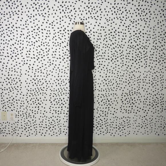 Free People Black Say You Love Me Midi Long Sleeve Dress - Picture 7 of 11